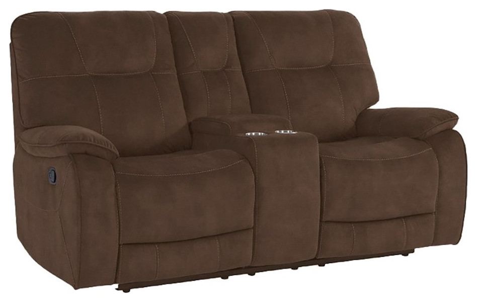 Home Square 3 Piece Set with Recliner  ampLoveseat  ampSofa in Shadow Brown   Living Room Furniture Sets   by Homesquare  Houzz