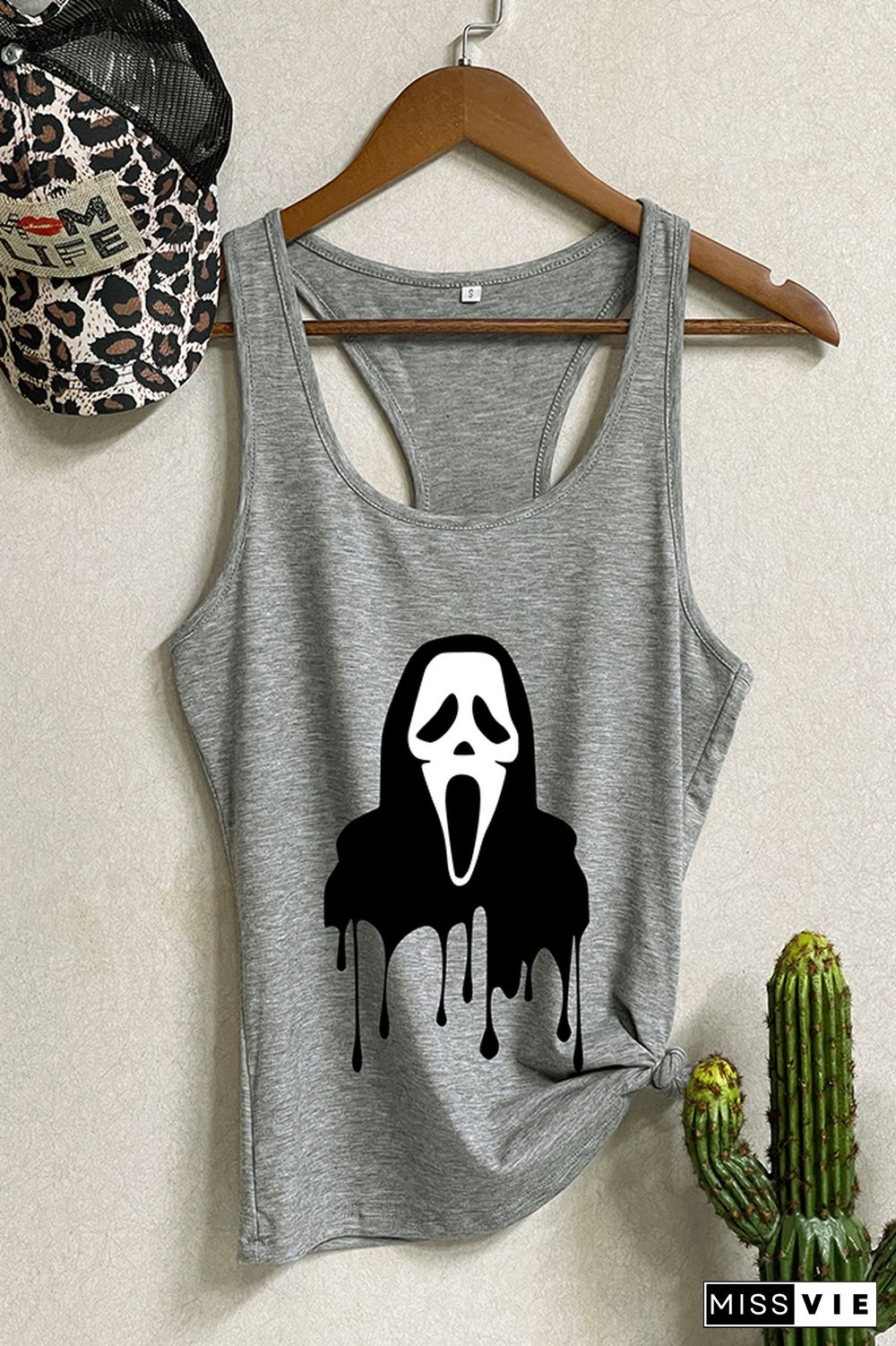 Ghost Face halloween O-neck Sleeveless Tank Top Wholesale