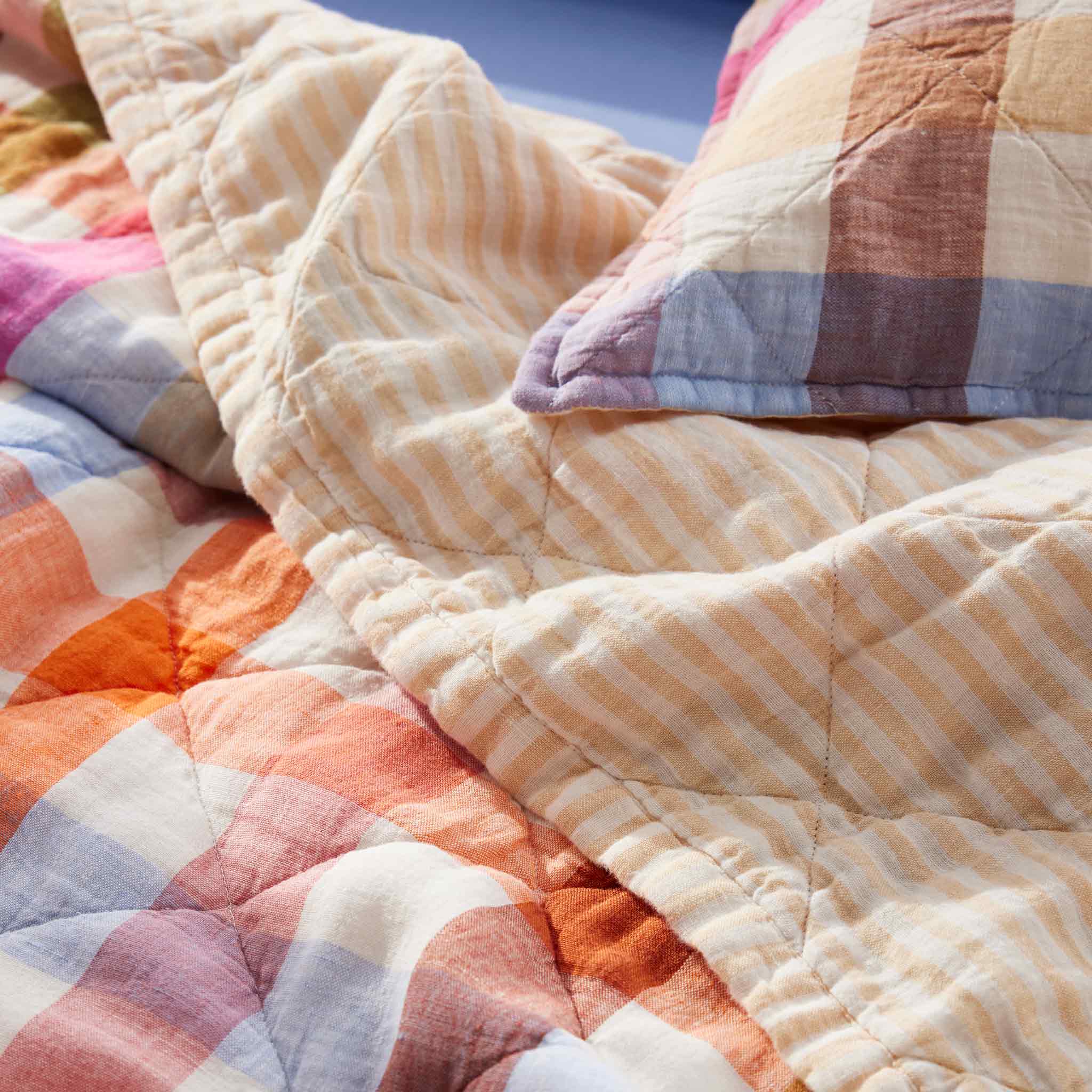 Reversible Linen Quilted Shams