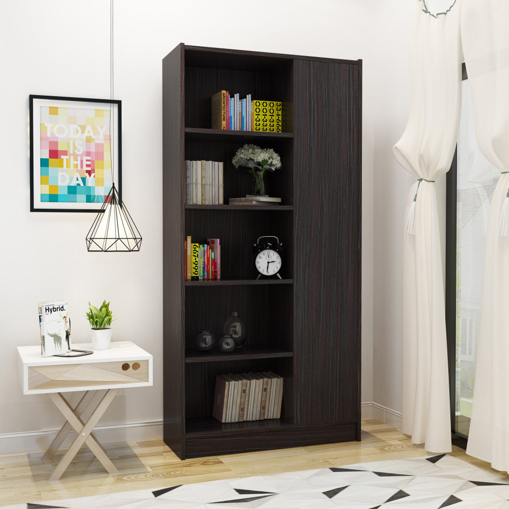 GDF Studio Annabelle Mid Century Finished Faux Wood Bookcase   Transitional   Bookcases   by GDFStudio  Houzz