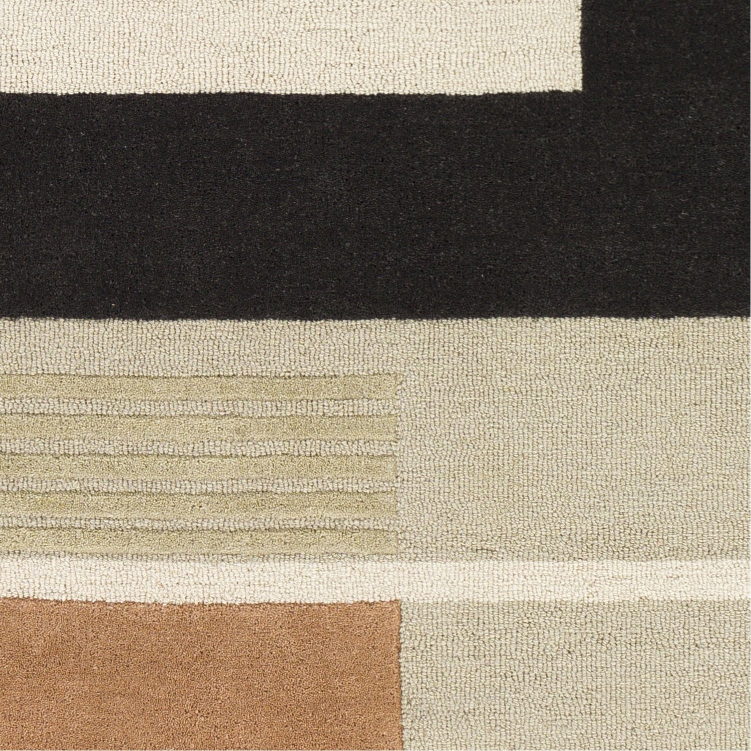 Emma Hand Tufted Rug in Khaki, Charcoal, Camel