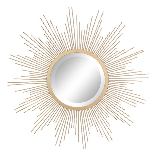 Metal Sunburst Wall Mirror Gold Stonebriar Collection