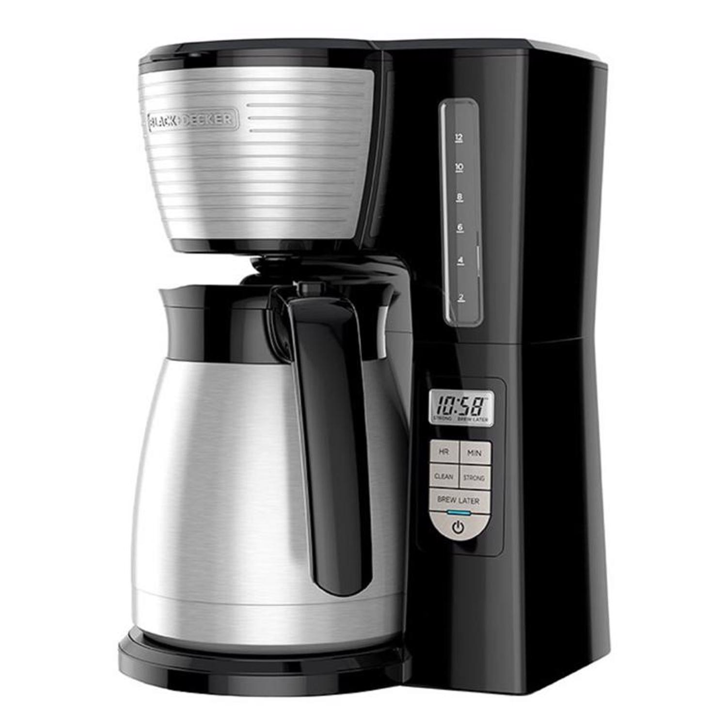 Black+Decker 12 cups Black/Silver Coffee Maker