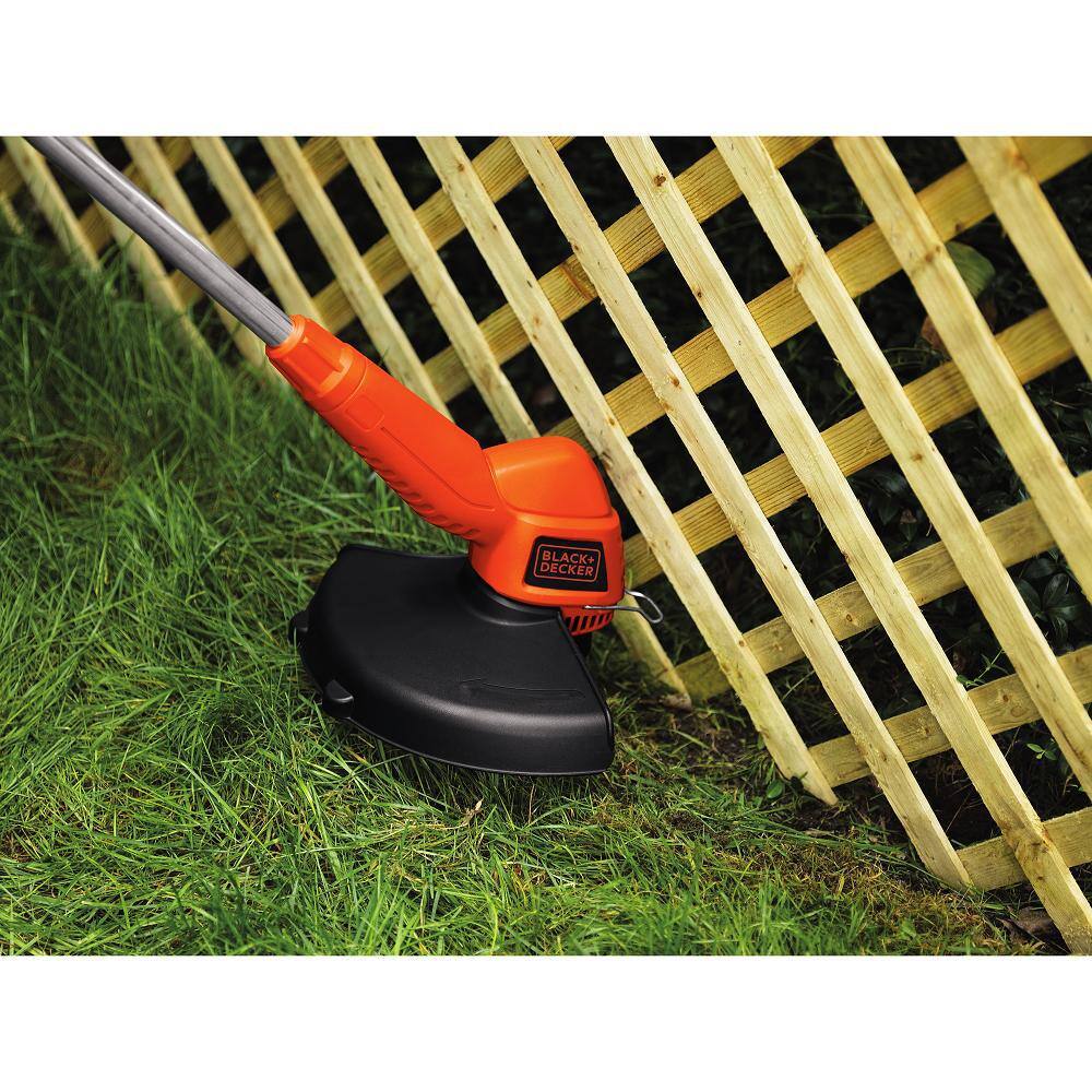 BLACK+DECKER 13 in. 4.0 Amp Corded Electric Straight Shaft Single Line 2-In-1 String Trimmer  Lawn Edger with Automatic Feed ST7700