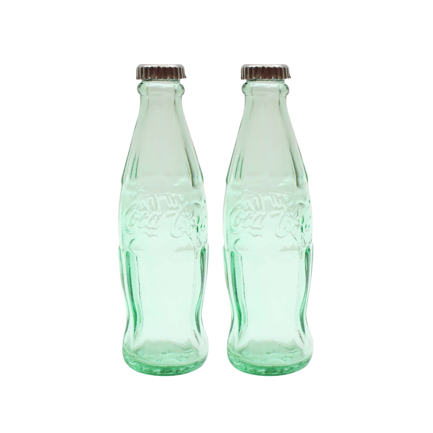 TableCraft Coca-Cola Clear Glass Salt and Pepper Shakers 1 oz