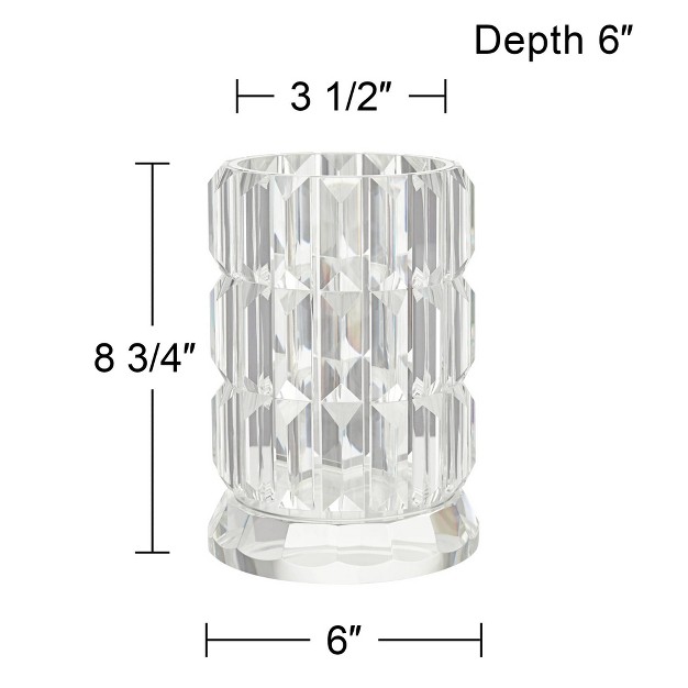 High Glass Facet Pillar Vase