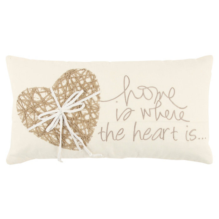 Rizzy Home Heart Polyester Filled Decorative Pillow， 11