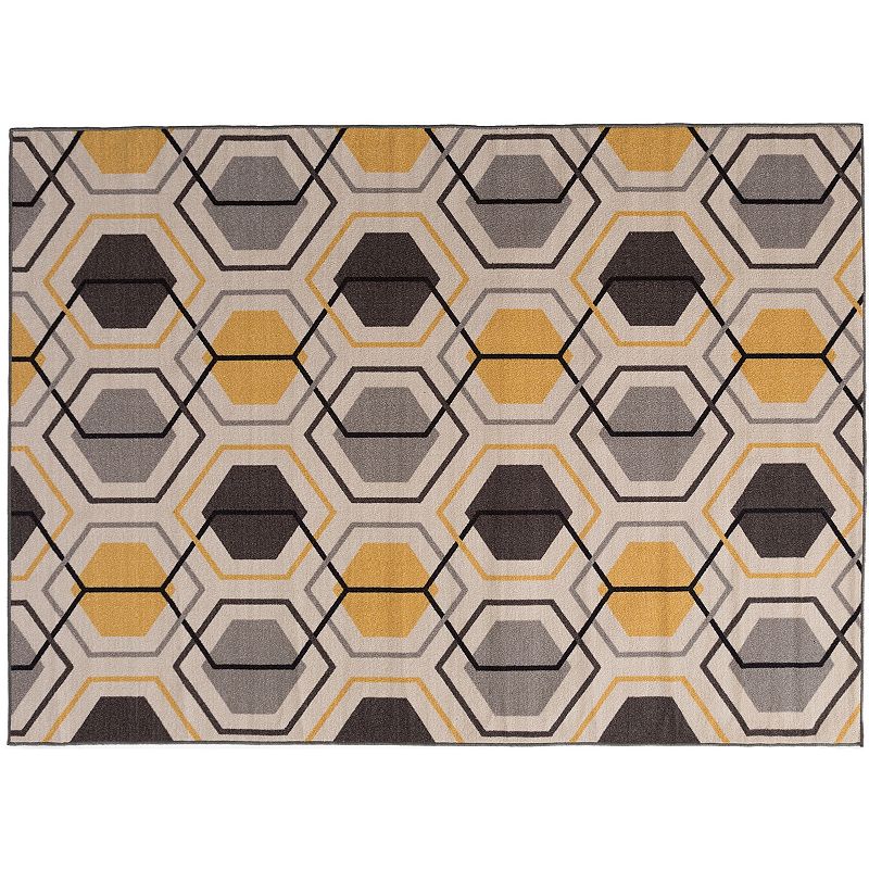 World Rug Gallery Avora Geometric Honeycomb Rug