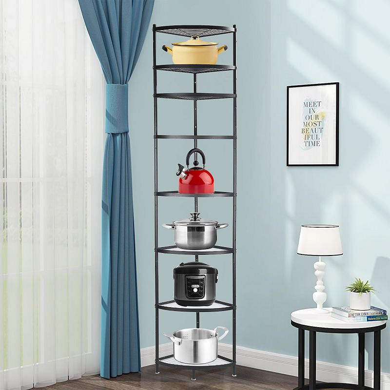 8-Tier Kitchen Pot Rack， Cookware Stand Storage Organizer， Shelf Rack