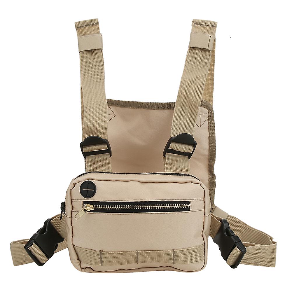 Multi Function Large Capacity Chest Bag Outdoor Hiking Travel Bag Khaki For Men andamp; Women