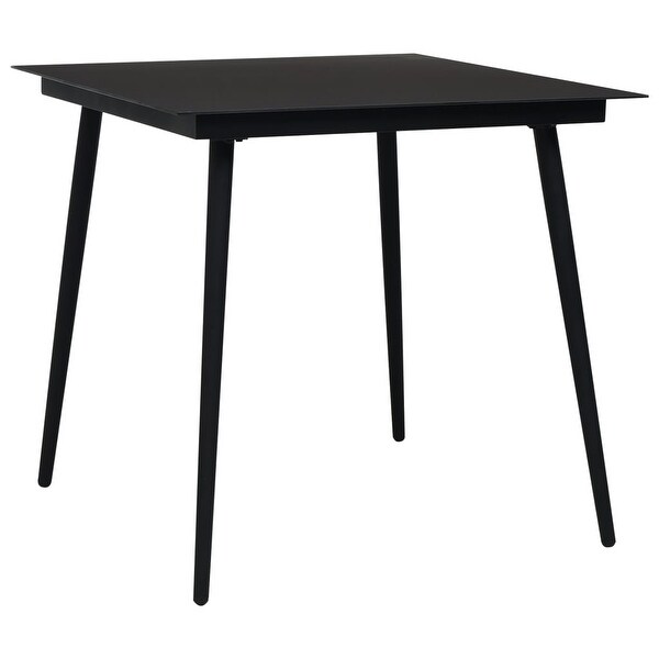 vidaXL Patio Dining Table Black 31.5