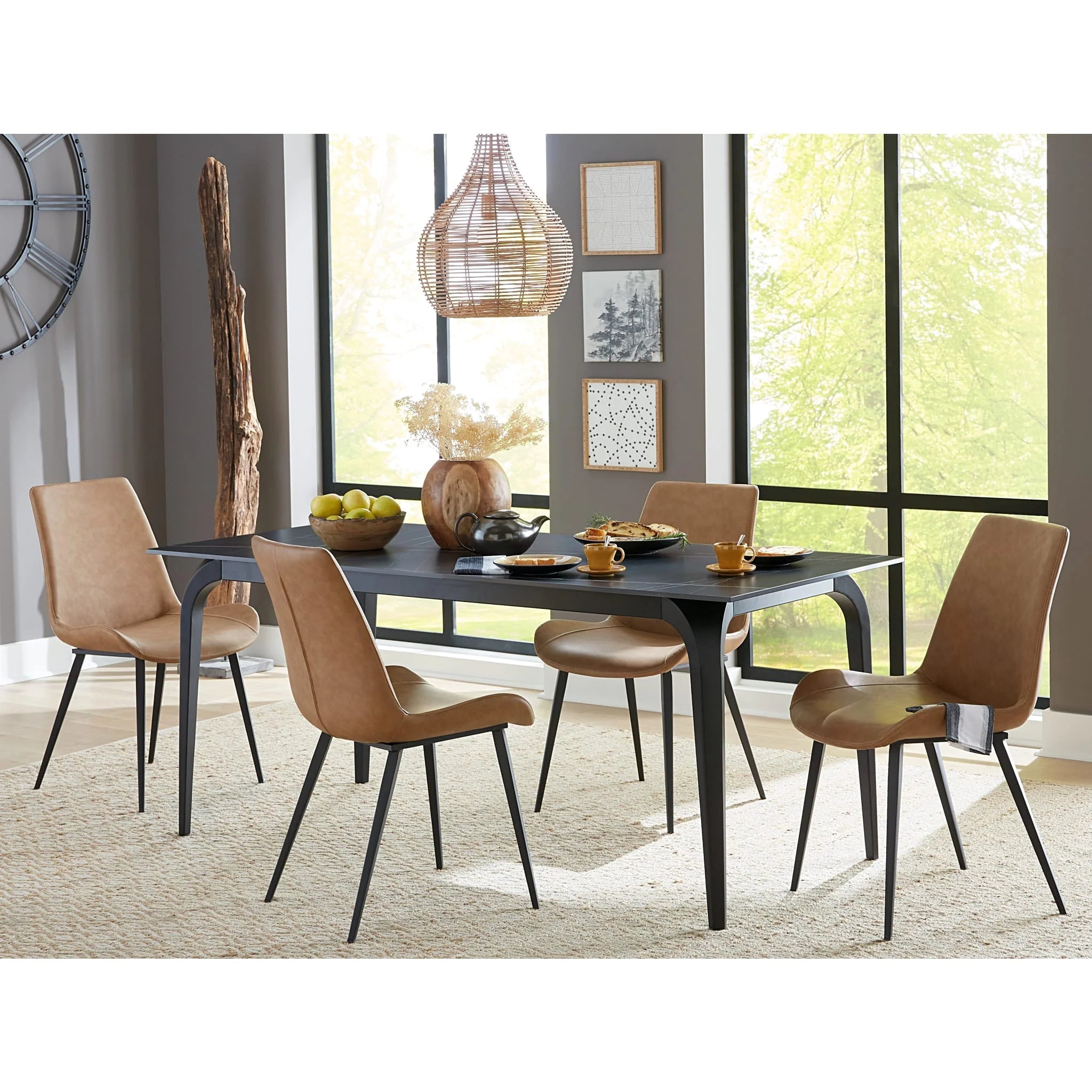 Centerport Black 7-Pc 71 Dining Set