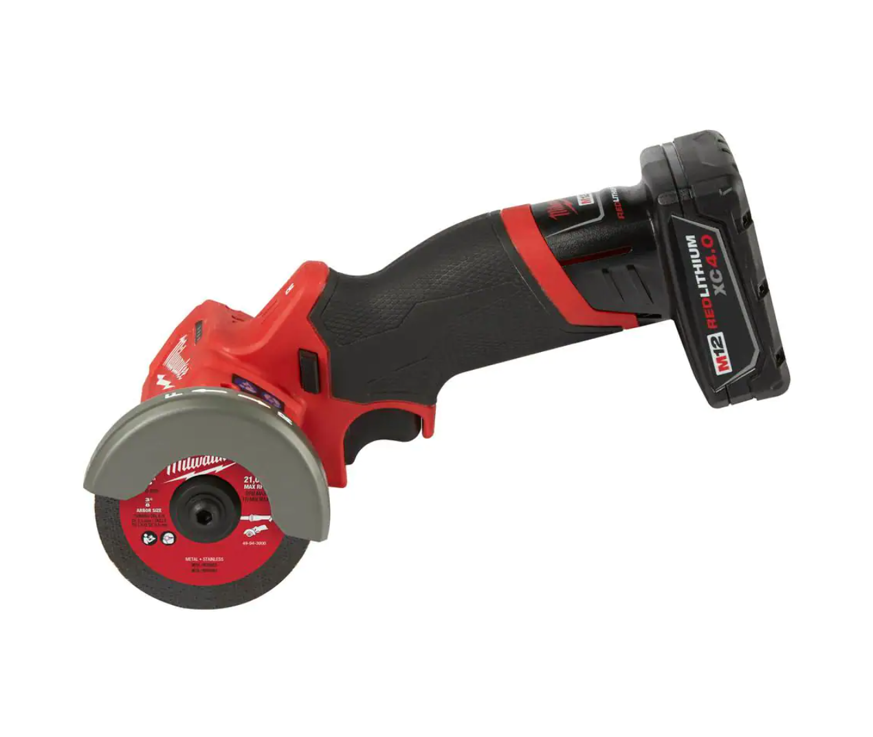 Milwaukee 2522-21XC-48-11-2460 M12 FUEL 12-Volt 3 in. Lithium-Ion Brushless Cordless Cut Off Saw Kit with 6.0Ah Battery