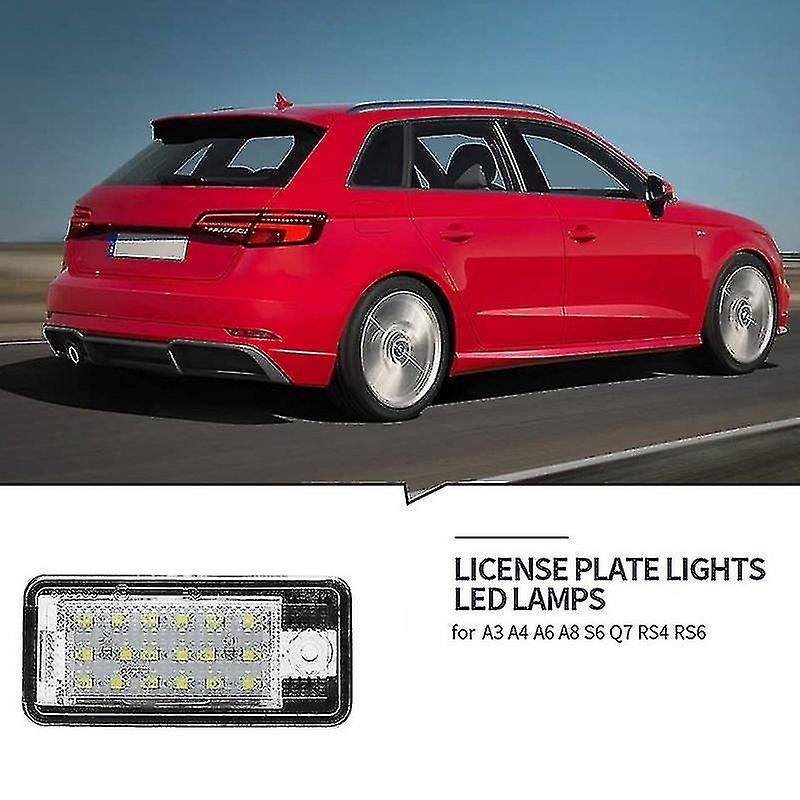 Car Led License Number Plate Light Lamp White For - A3 S3 8p A4 B6 B7 A5 A6 4f Q7 A8 S8 C6