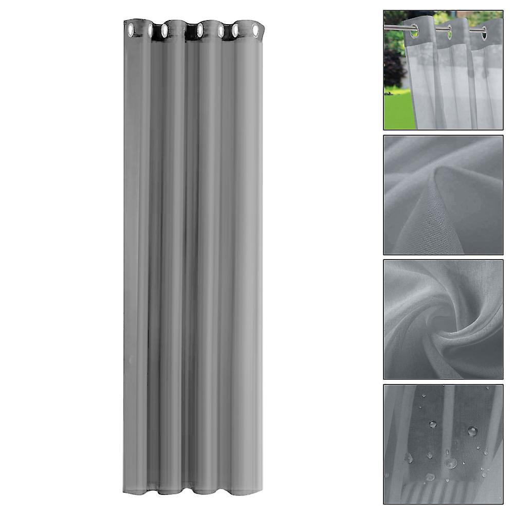 1pc Curtain Modern Simple Waterproof Solid Color Trilon Transparent Perforated Sunscreen Antiple Uv Curtain Fabric