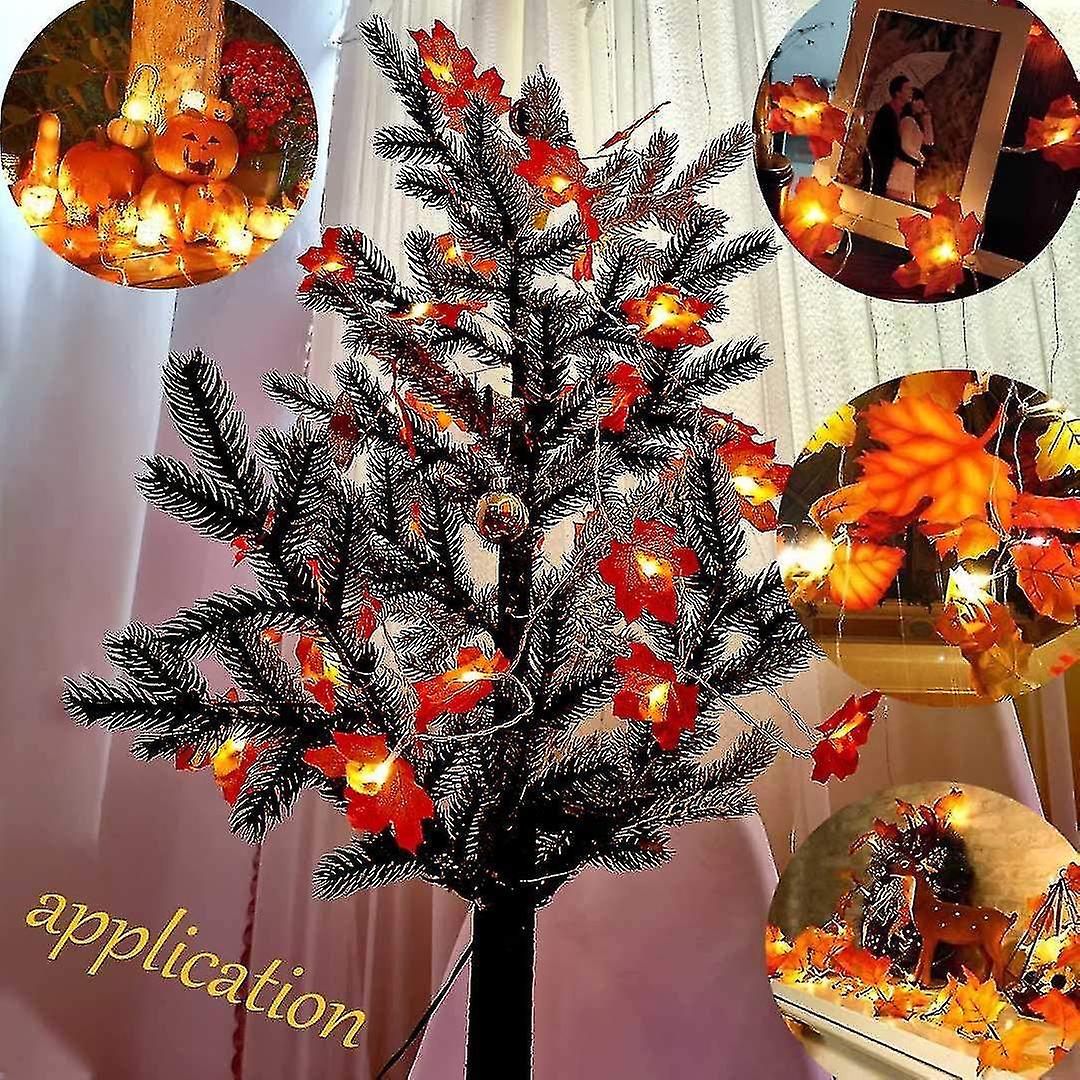 Autumn Garland Night Light， 30led 3m， 30 Fairy Lights， Fall Leaves Gugirlande， Halloween Christmas D