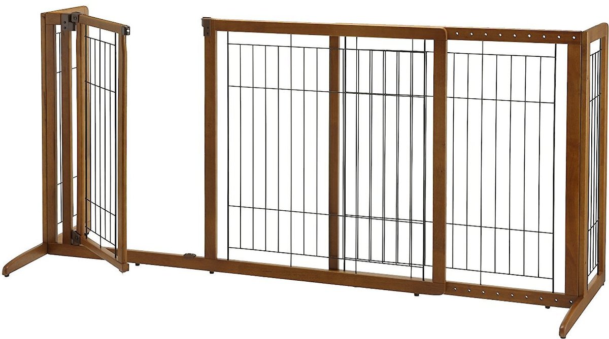 Richell Deluxe Freestanding Gate with Door for Dogs and Cats