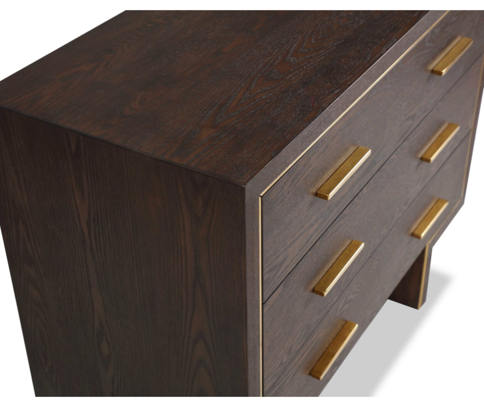 Dark Brown Rectangular Chest  Liang  ampEimil Tigur   Transitional   Accent Chests And Cabinets   by Oroa   Distinctive Furniture  Houzz