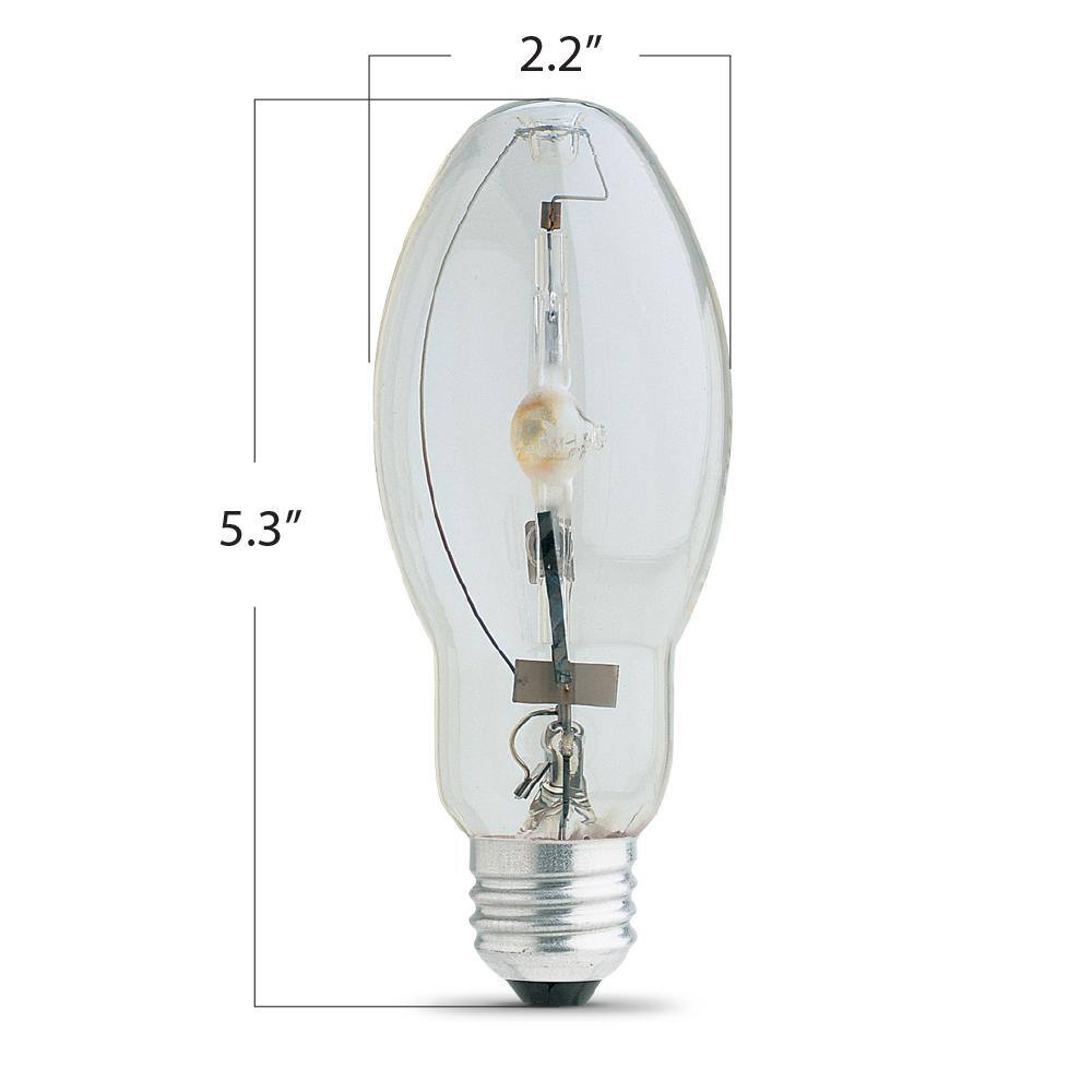 Feit Electric 100-Watt ED17 Shape Clear Metal Halide High Intensity Discharge E26 Medium Base HID Light Bulb (1-Bulb) MH100UMEDHDRP