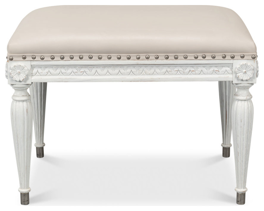 Layne Bungalow Ottoman   Traditional   Footstools And Ottomans   by Sideboards and Things  Houzz