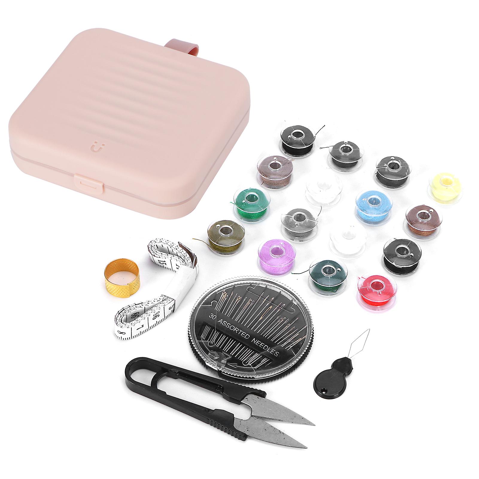 Magnetic Sewing Kit Travel Portable Storage Box Diy Embroidery Needle Thread Scissor Set