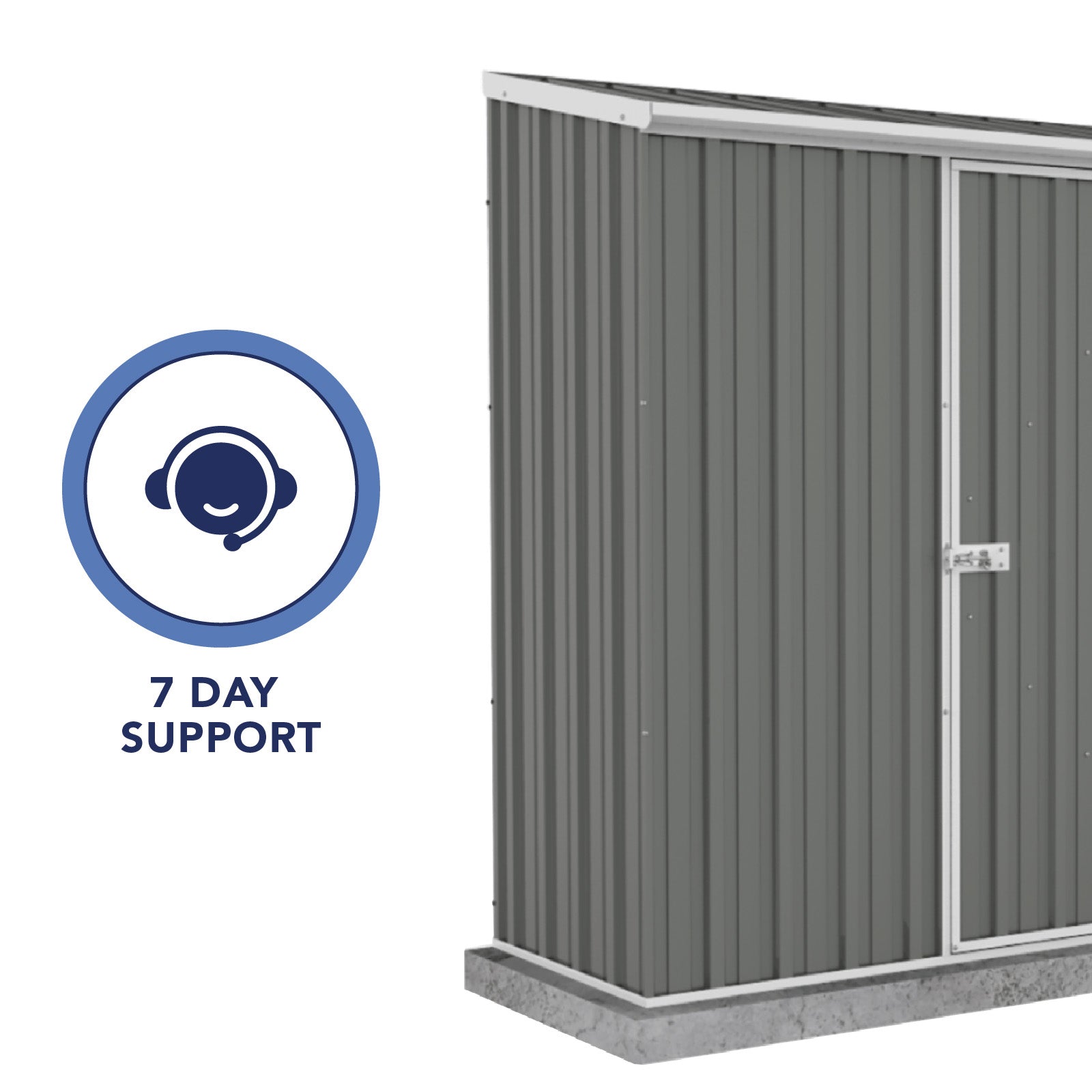 Absco Sheds 7 x 3 ft. Space Saver Metal Storage Shed, Gray