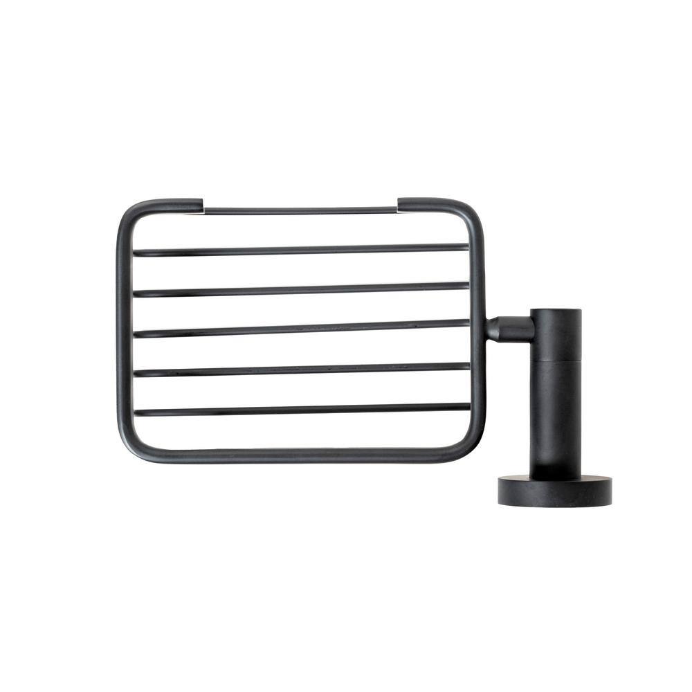 Italia Florence Wall-Mount Soap Basket in Matte Black FL9306