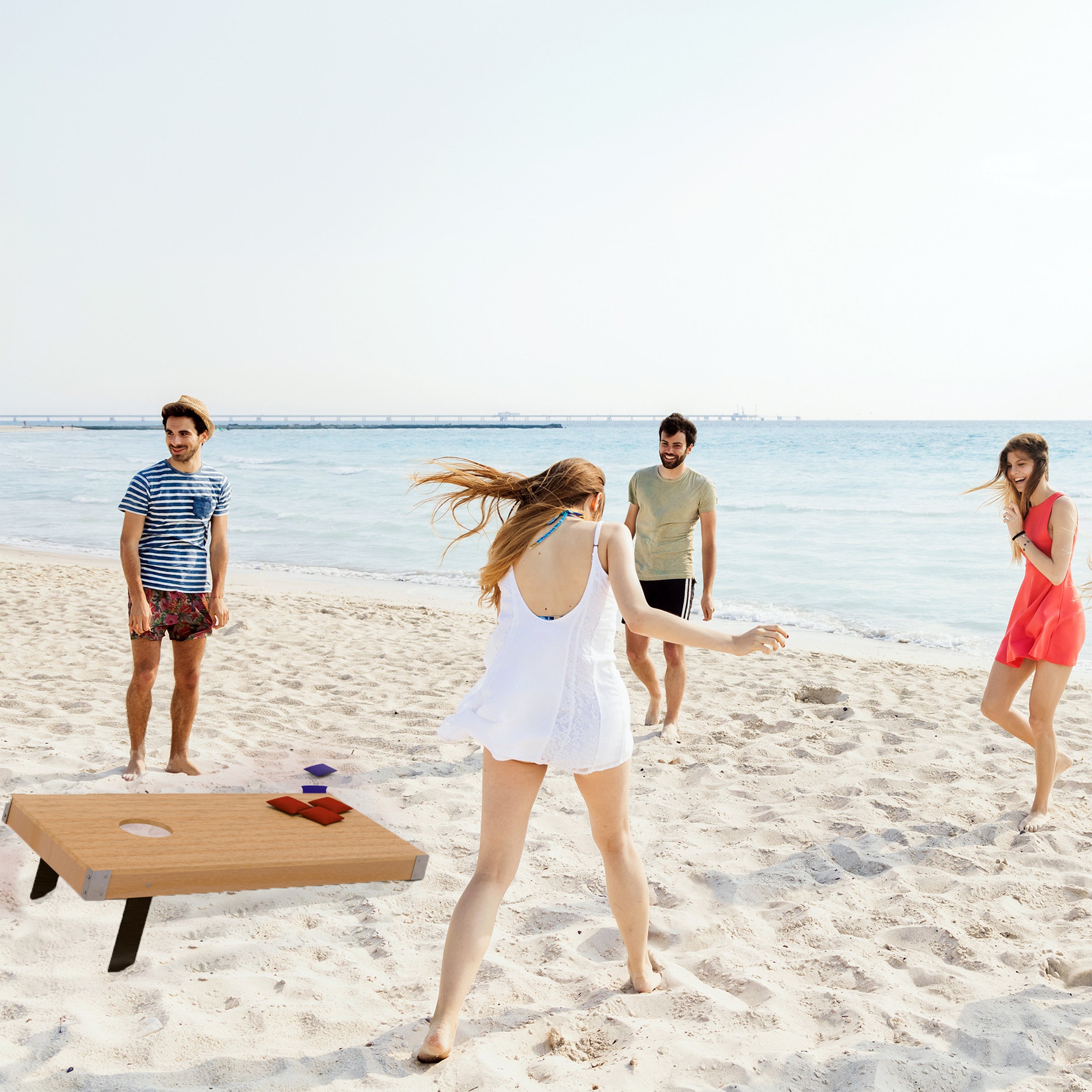 Trademark Games Regulation Sized Outdoor Cornhole Boards and Bags