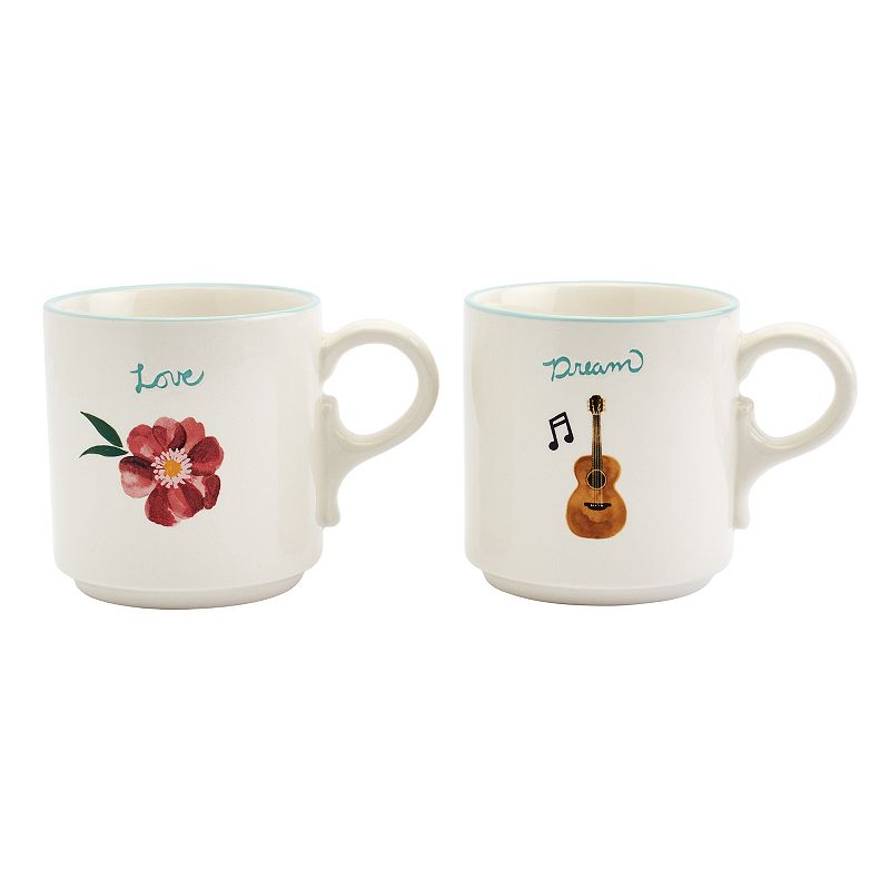 Dolly Parton 2-pc. Flower and Guitar Coffee Mug Set