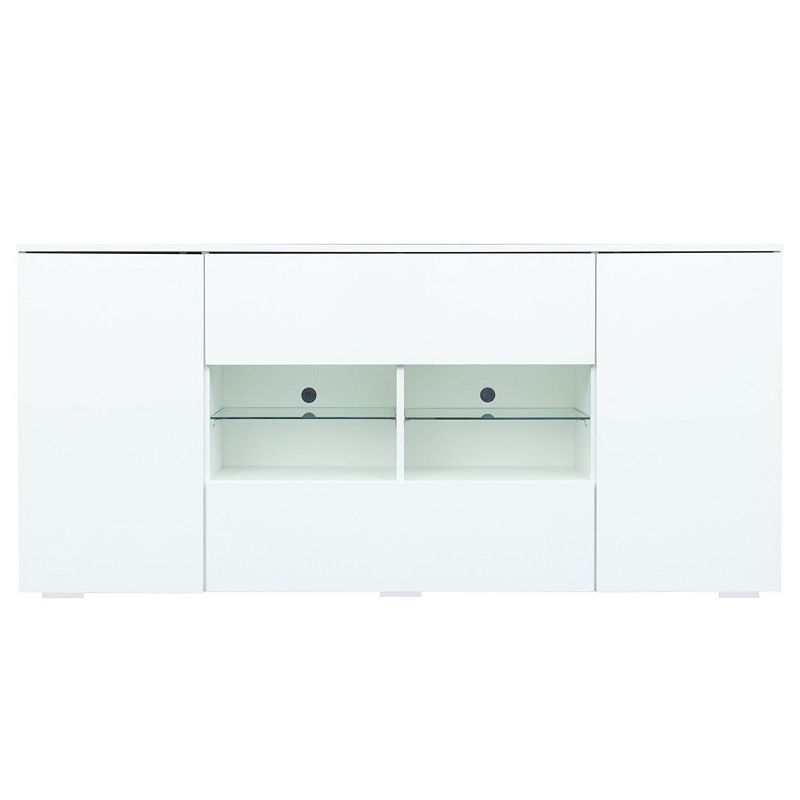 F.C Design TV Cabinet with Double Doors and Drawers