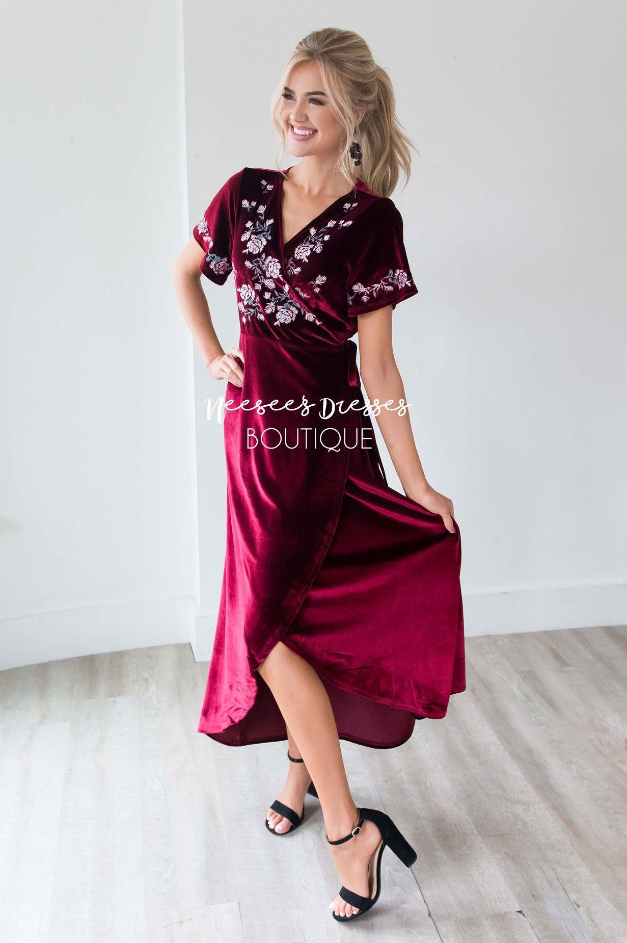 The Araceli Velvet Wrap Dress