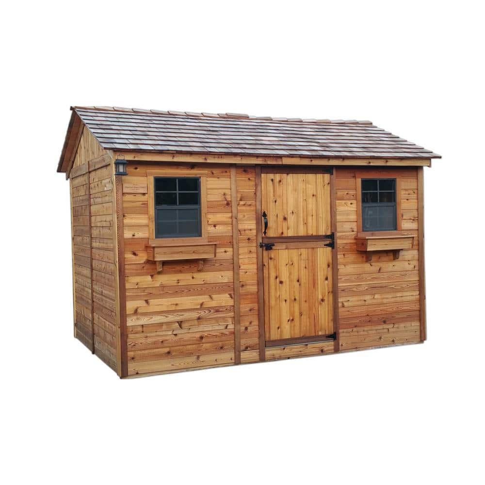 Outdoor Living Today Cabana 8 ft. x 12 ft. Western Red Cedar Garden Shed CB128