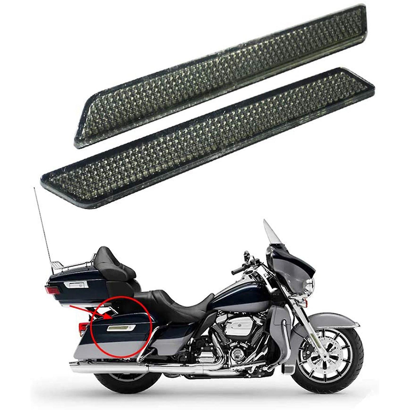 4x Reflectors For Street Glide Glide Road Glide Road King Latch Covers Saddlebags Side Visibility 2