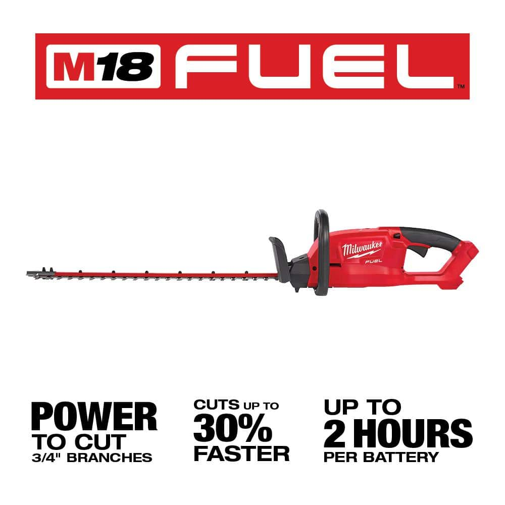 Milwaukee M18 FUEL 18V LithiumIon Brushless Cordless Hedge Trimmer W M18 50Ah Battery