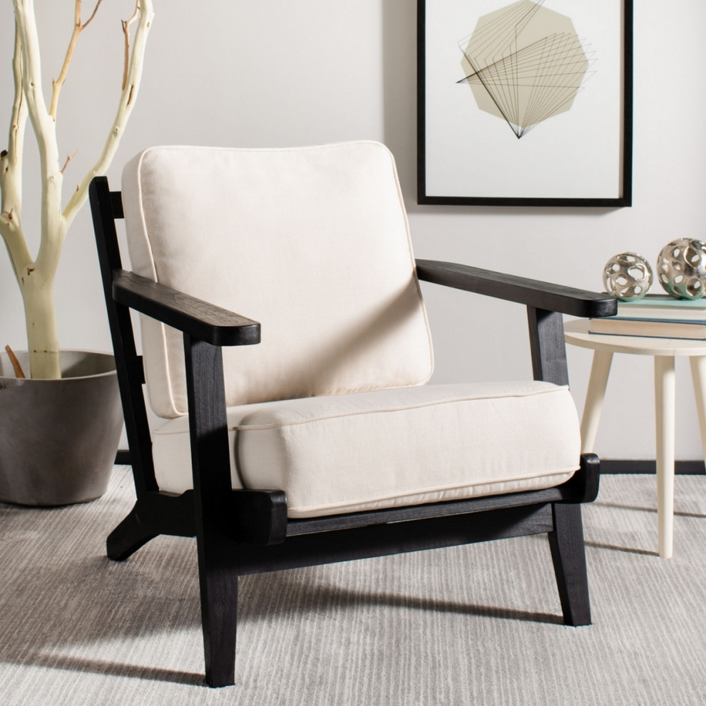 Coley Mid Century Arm Chair White/Black   Midcentury   Armchairs And Accent Chairs   by V.S.D Furniture  Houzz