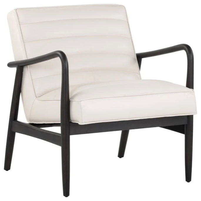 Elstan Lounge Chair  Vintage Vanilla Leather   Contemporary   Indoor Chaise Lounge Chairs   by Virgil Stanis Design  Houzz