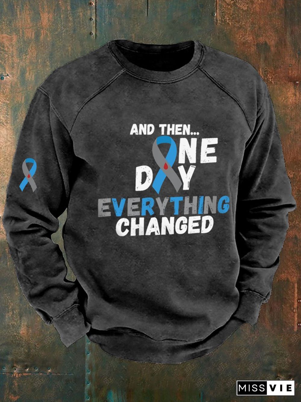 Men's Diabetes Awareness Print Sweatshirt