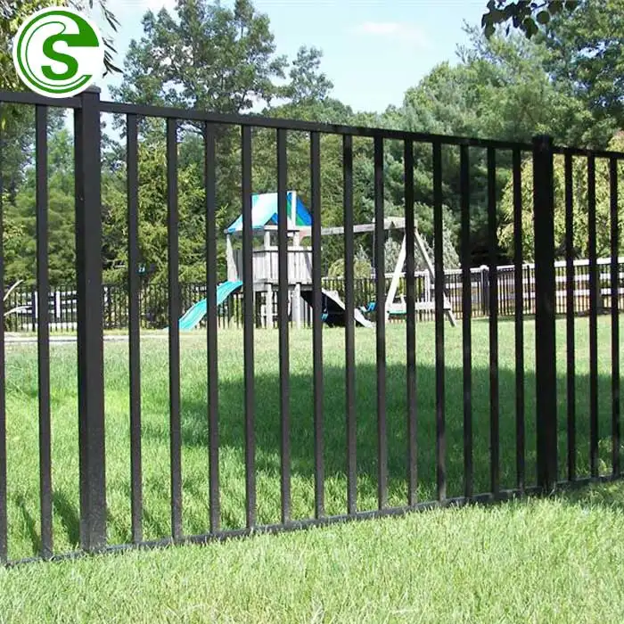 Killer Quality Garden Fence Black Customized Fence Panel Garden Supplies Wholesale Price Tubular Steel Fence