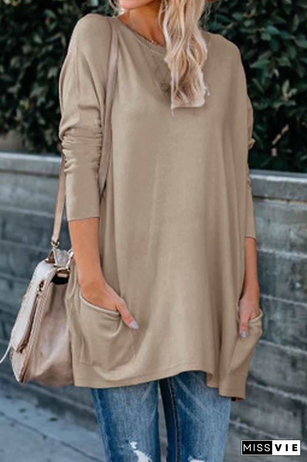 Cozy Pocket Long T-shirt