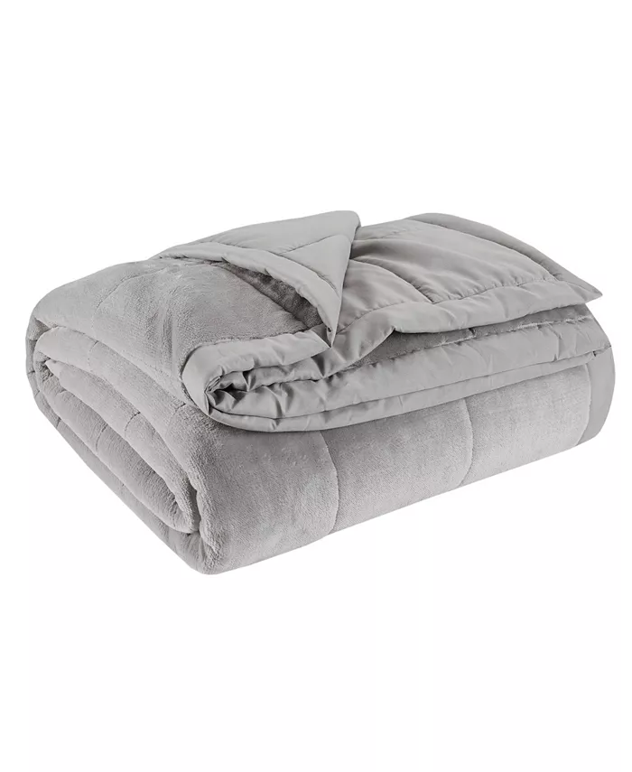 Madison Park Coleman Plush Reversible HeiQ Smart Temperature Down Alternative Blanket， Twin Twin XL