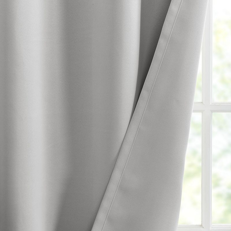 SunSmart 2-pack Brent Solid Room Darkening Triple Weave Grommet Top Window Curtains