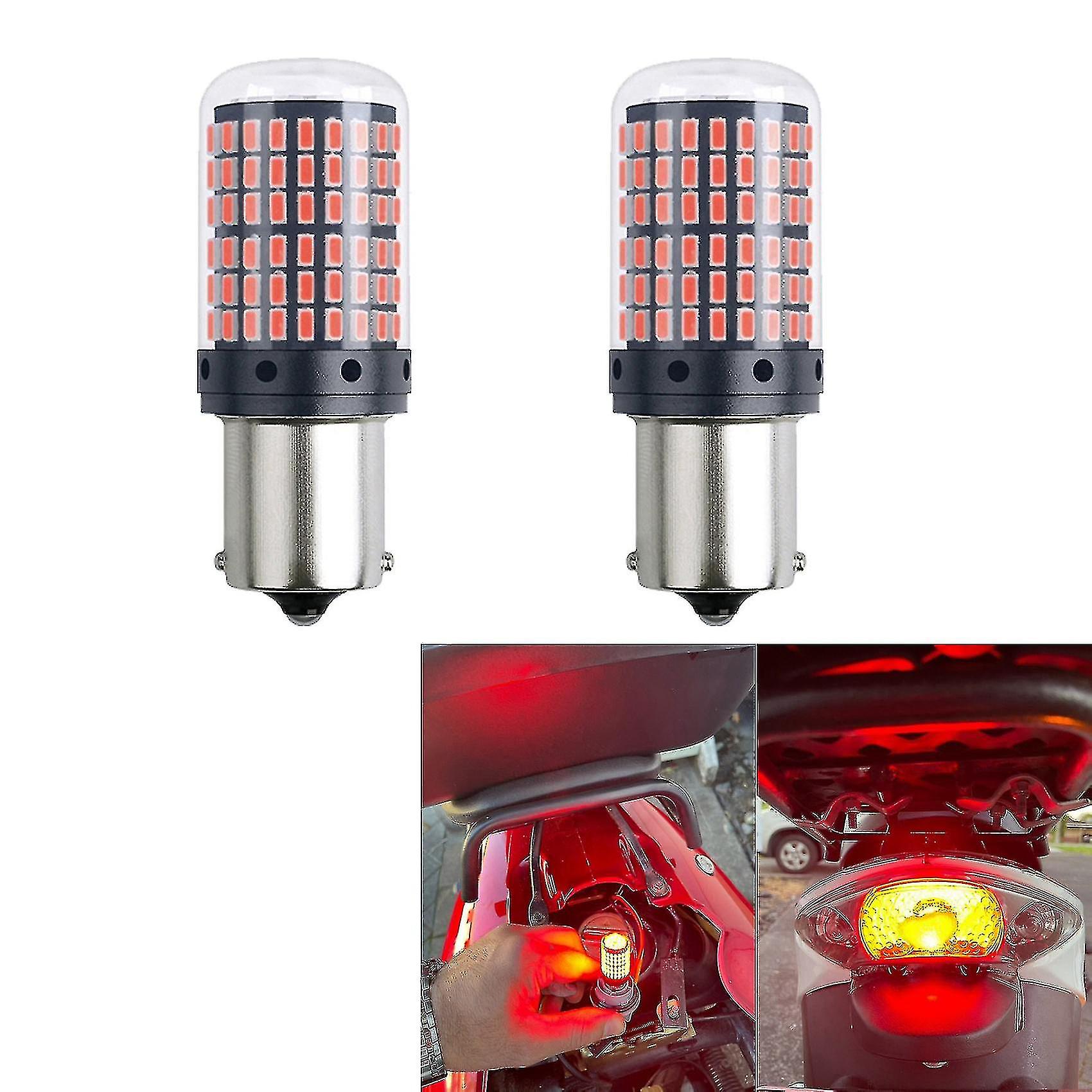 2pcs Car P21w Ba15s 1156 Led Canbus Light Auto Turn Signal Brake Bulb