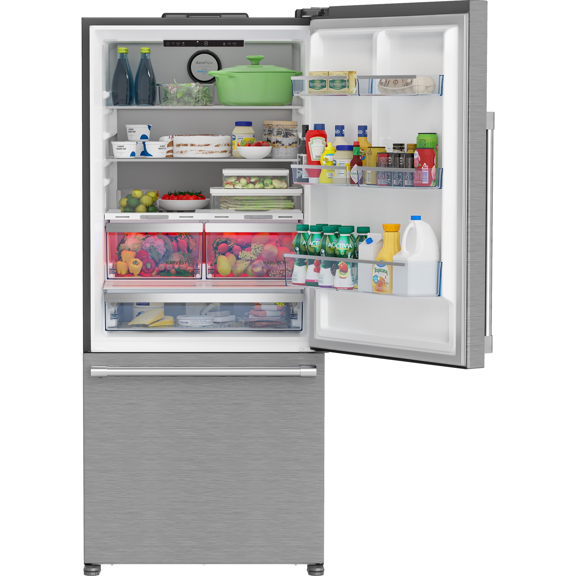 beko 30-inch, 16.1 cu. ft. Freestanding Bottom Freezer Refrigerator BFBD30216SSIM