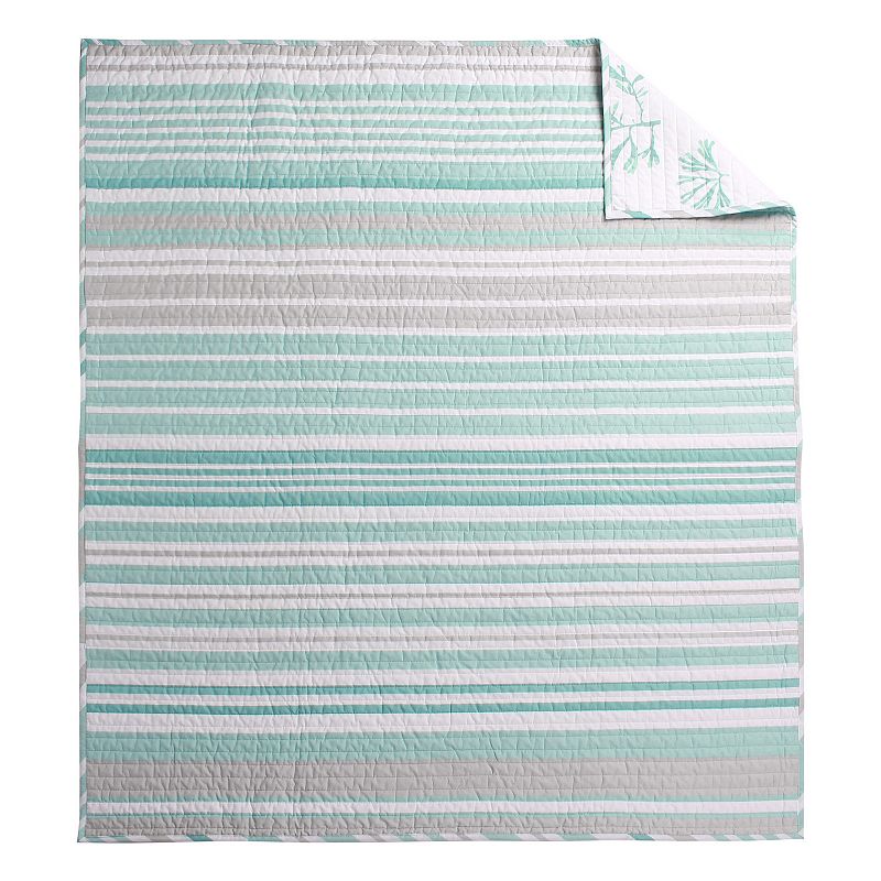 Levtex Home Truro Spa Stripe Quilted Throw