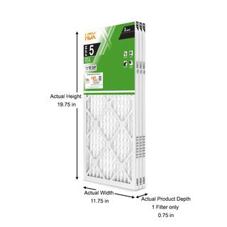 HDX 12 in. x 20 in. x 1 in. Standard Pleated Air Filter FPR 5 MERV 8 (3-Pack) HDX3P5-011220