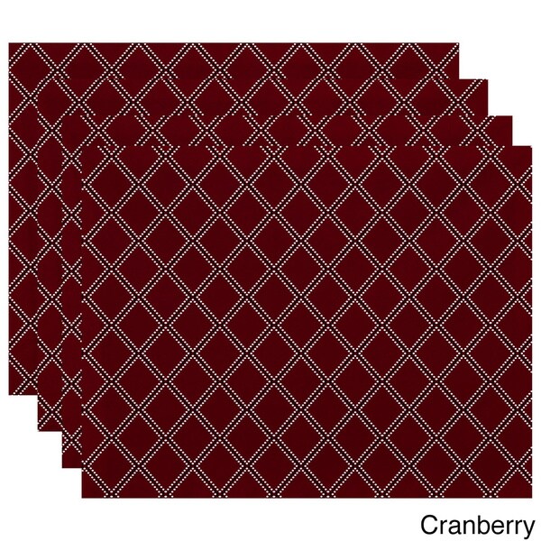 18 x 14-inch Diamond Dots Geometric Print Placemat (Set of 4)