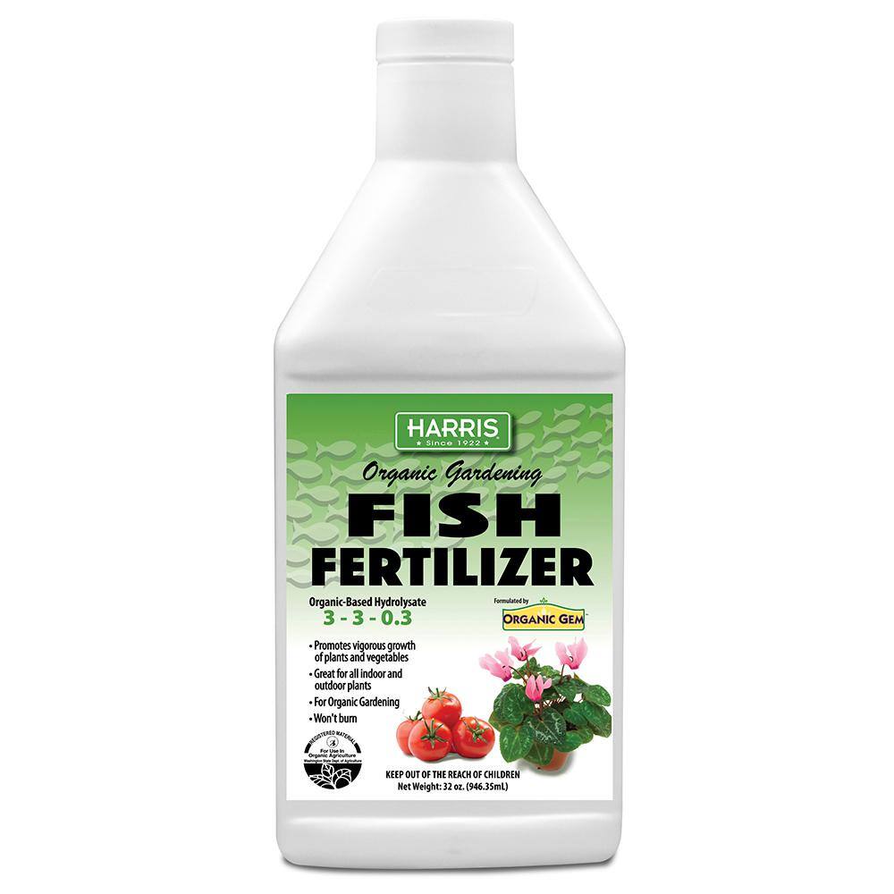 Harris 32 oz. Organic Gardening Liquid Fish Fertilizer and Plant Food FISH32