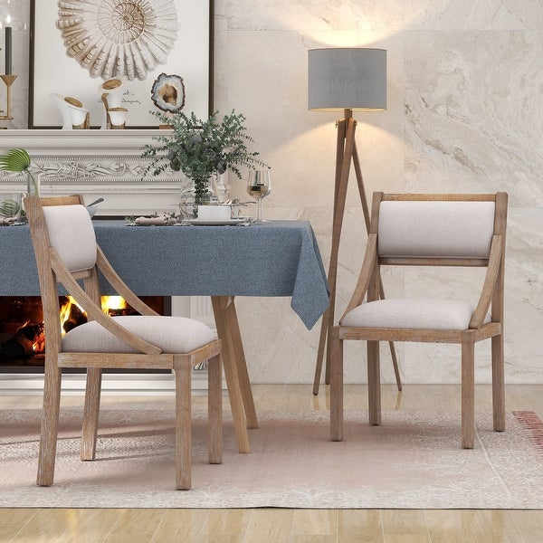 Wood Dining Chairs Set of 2