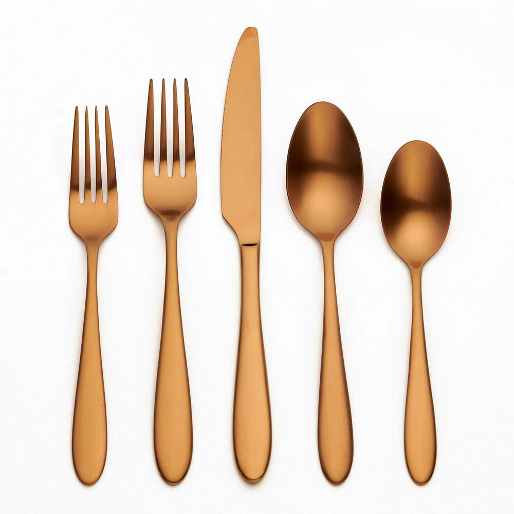 ORNATIVE Sophia 20-Piece Copper 180 Stainless Steel Flatware Set (Service for 4) 09020COR1