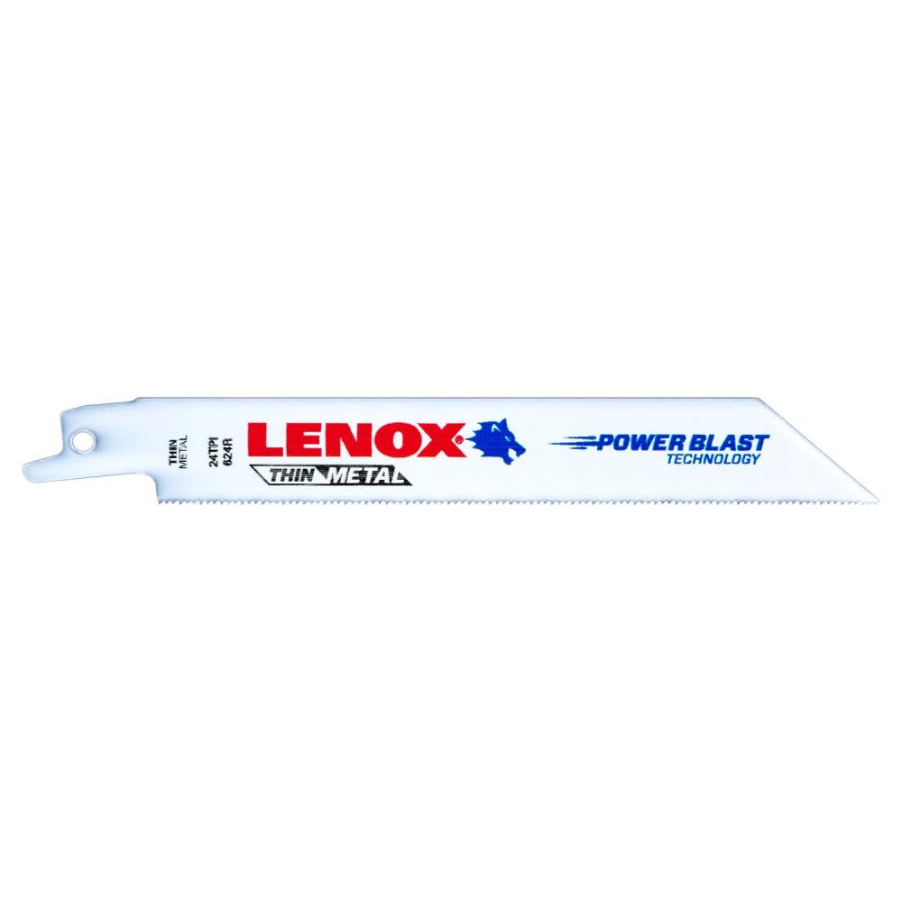 LENOX Reciprocating Saw Blade B624R 6 X 3/4 X .035 X 24 TPI 25pk